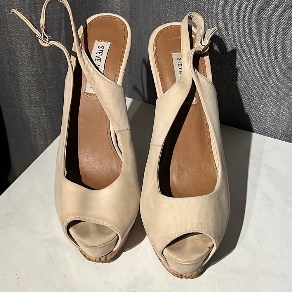 Steve Madden Onassis PeepToe Sling Back Platform Slingback Stiletto
